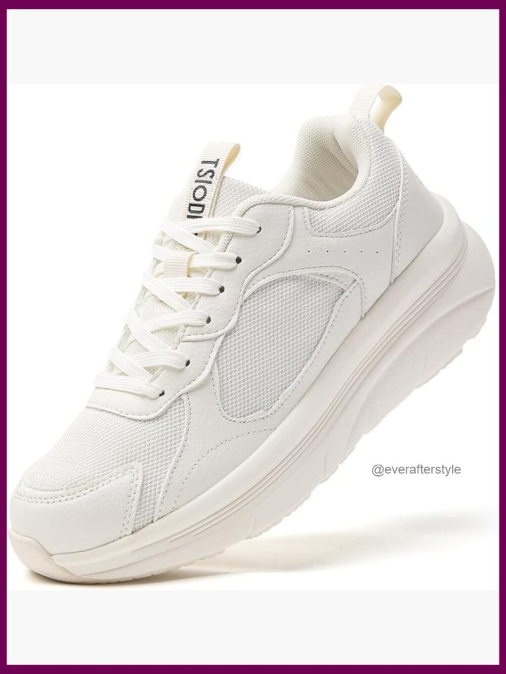 Women's Breathable Mesh Walking Sneakers, Lace-Up, Non-Slip Rubber Sole - Picture 1 of 7